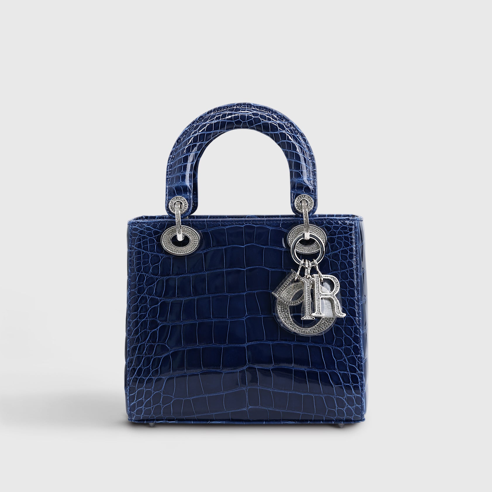 Dior Lady Dior Small Alligator Blue