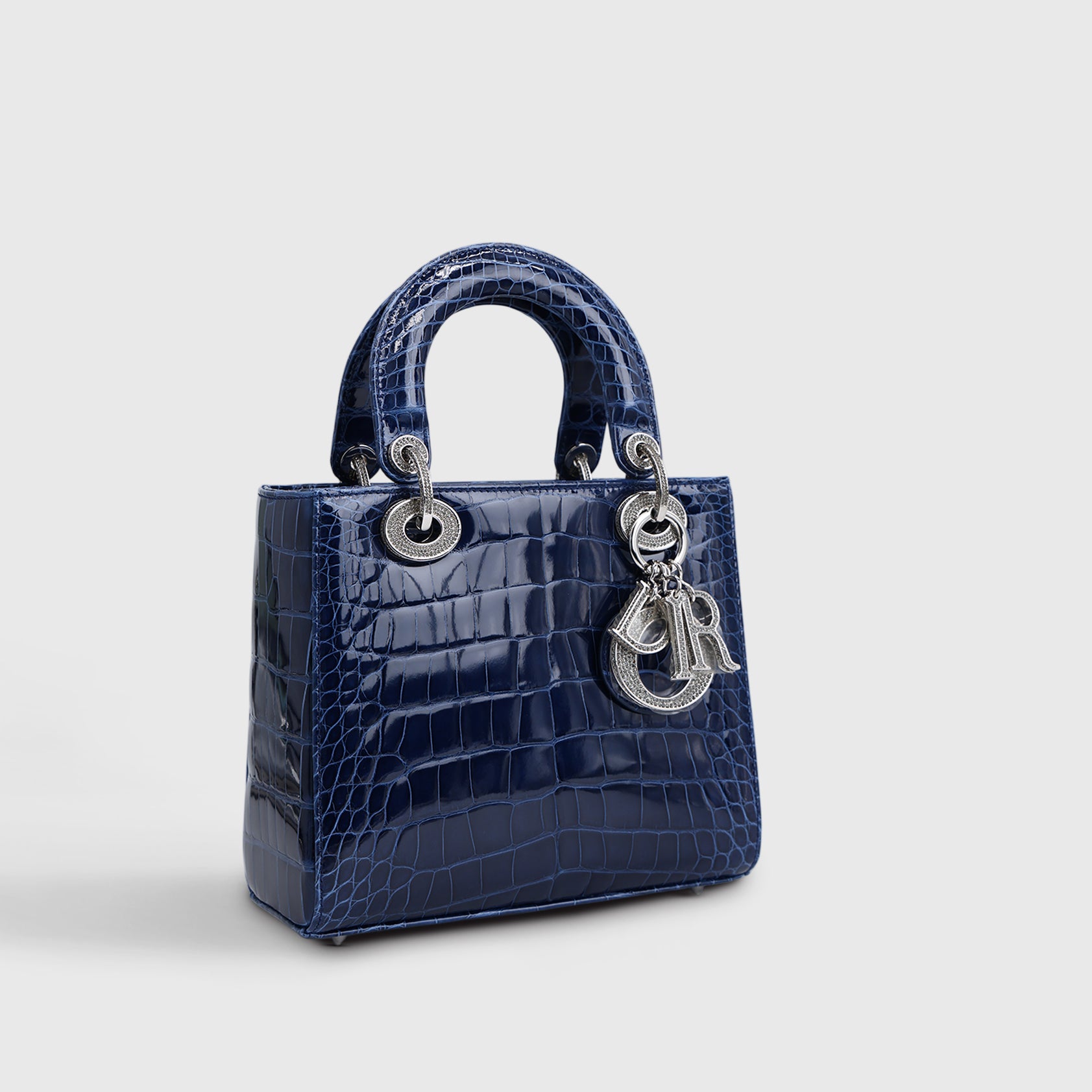 Dior Lady Dior Small Alligator Blue