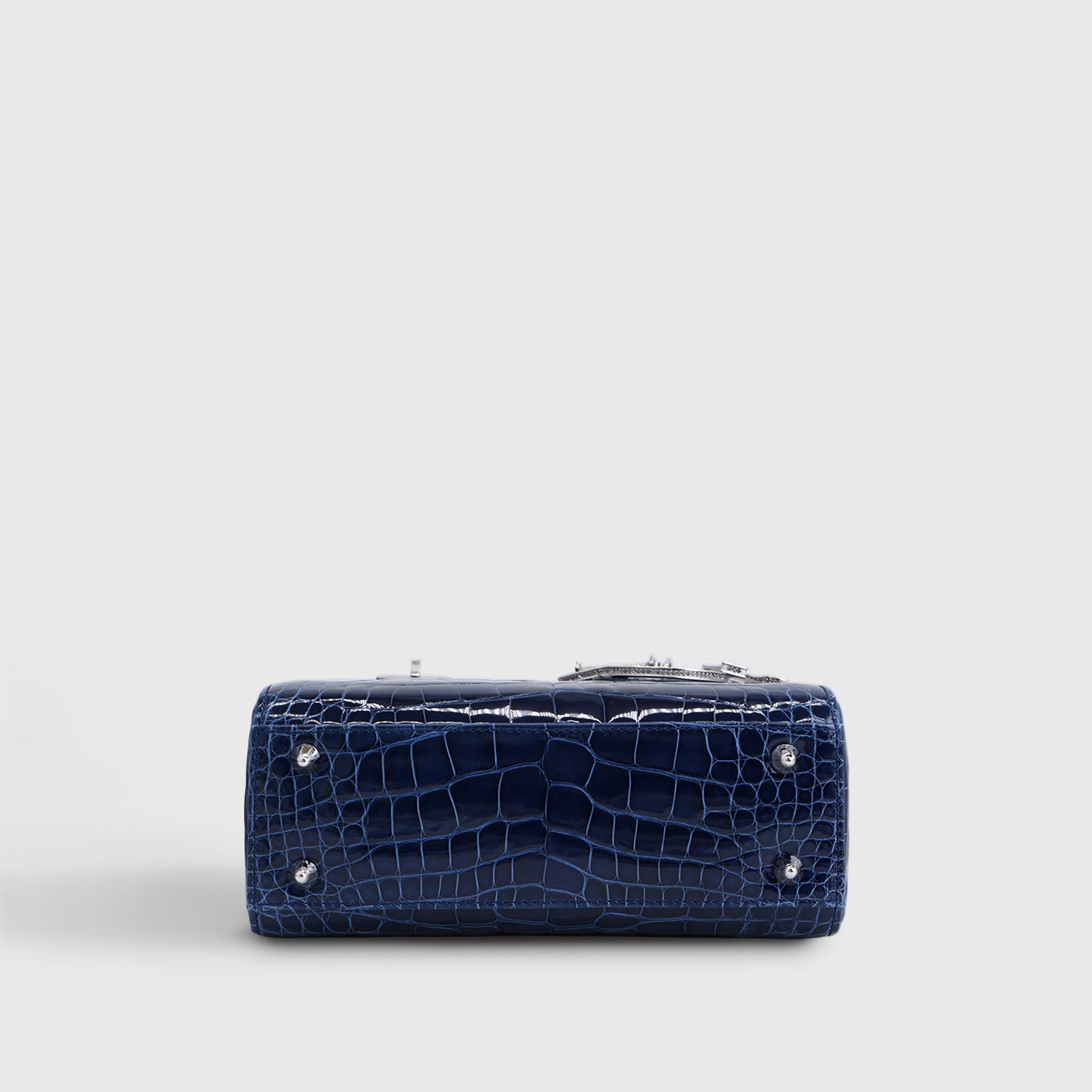 Dior Lady Dior Small Alligator Blue