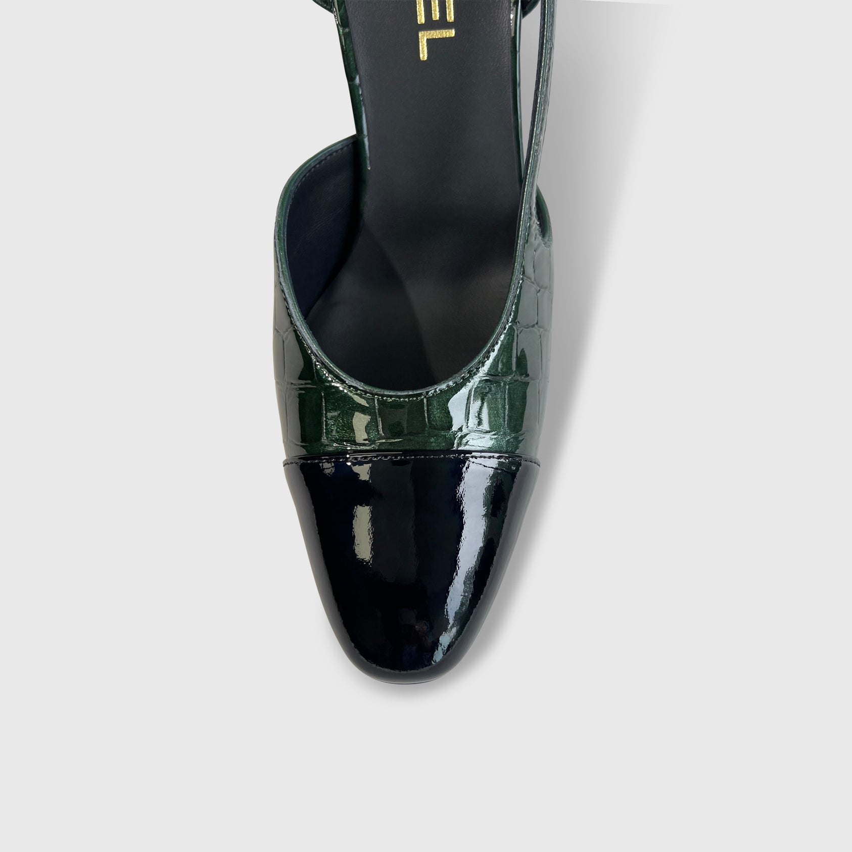 Chanel Croc Embossed Slingbacks