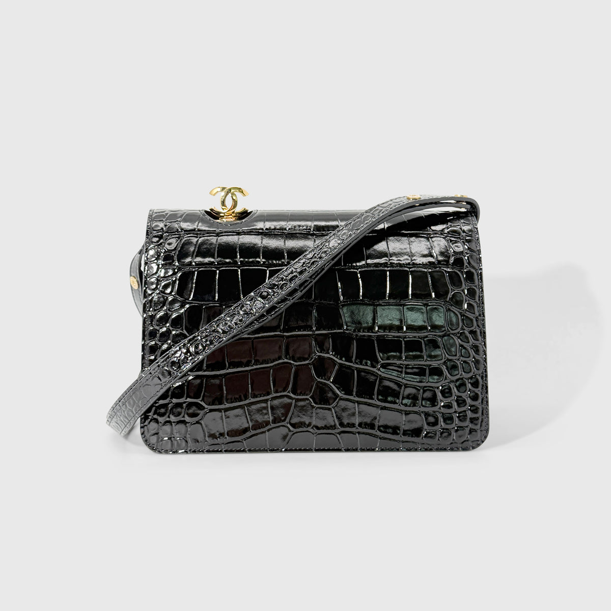 Chanel Croc Embossed Small Flap Bag