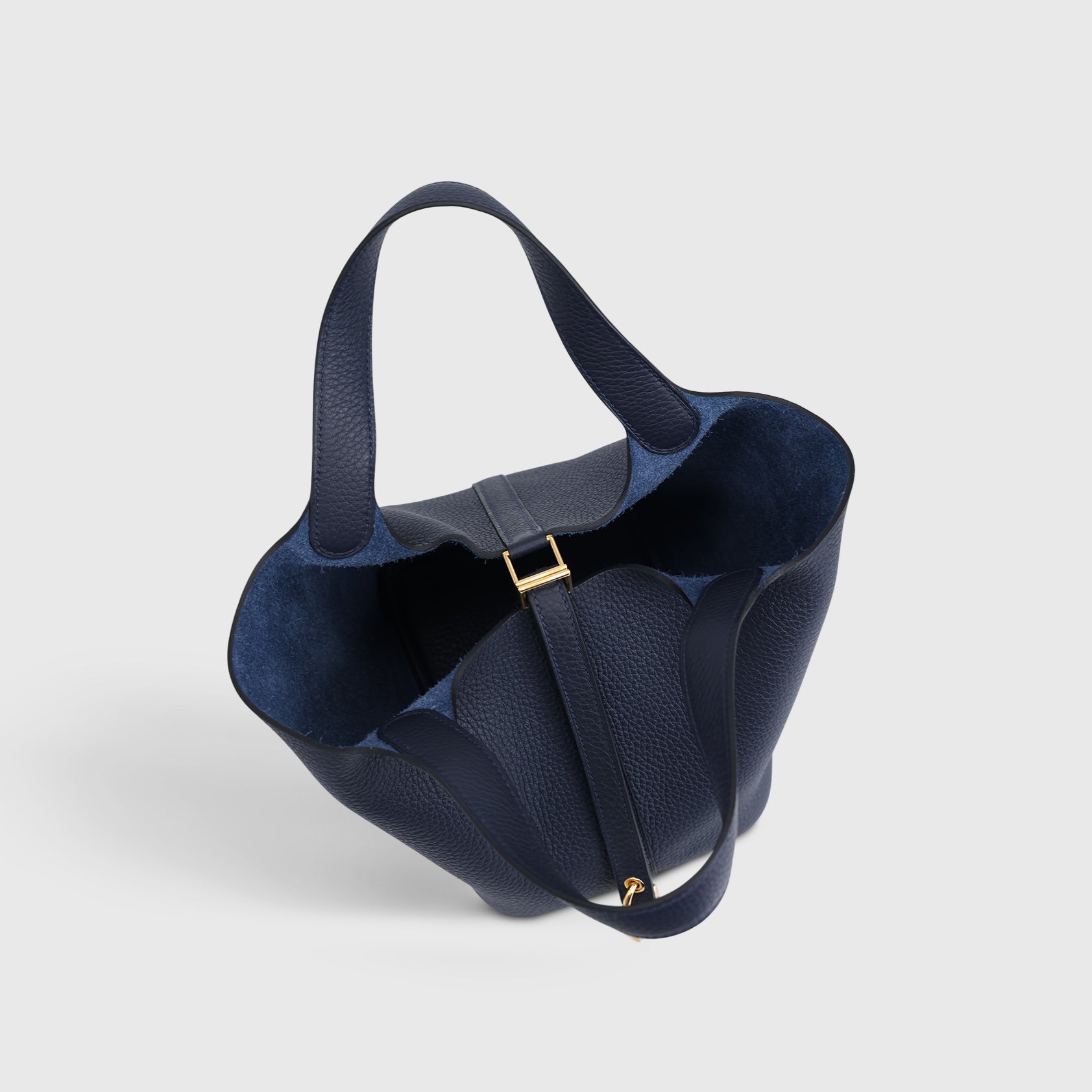 Hermès Picotin 18 Clemence Blue Nuit Gold Hardware