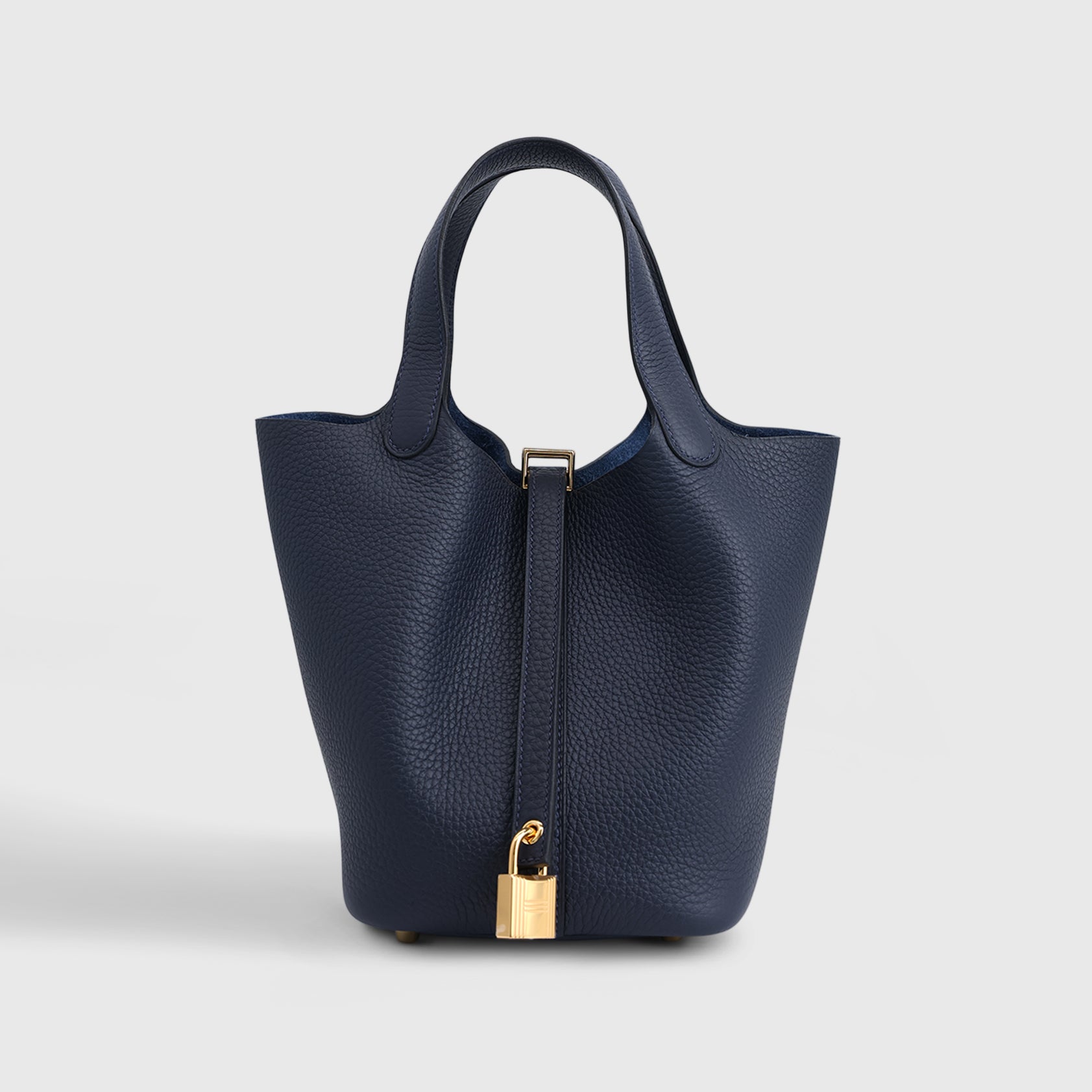 HERMES ネイビー Hermès Picotin 18 Clemence Blue Nuit Gold Hardware