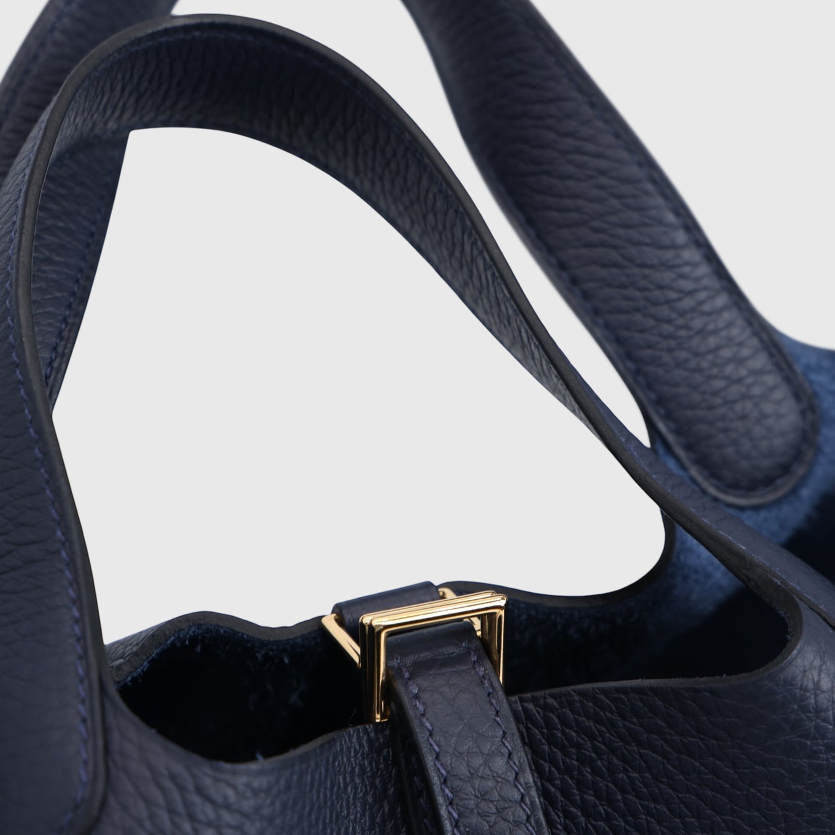 Hermès Picotin 18 Clemence Blue Nuit Gold Hardware