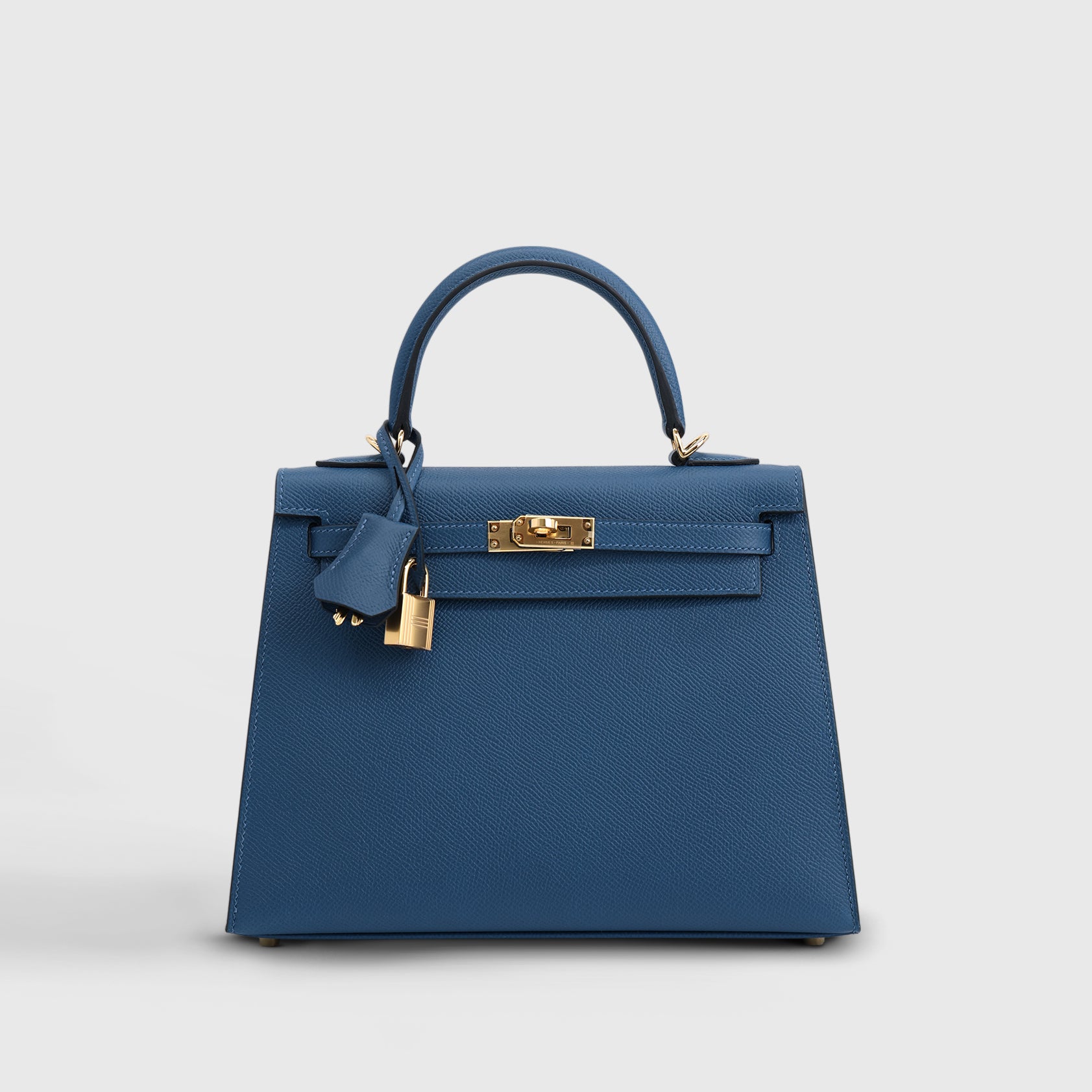 Hermès Kelly 25 Epsom Deep Blue Gold Hardware Sellier