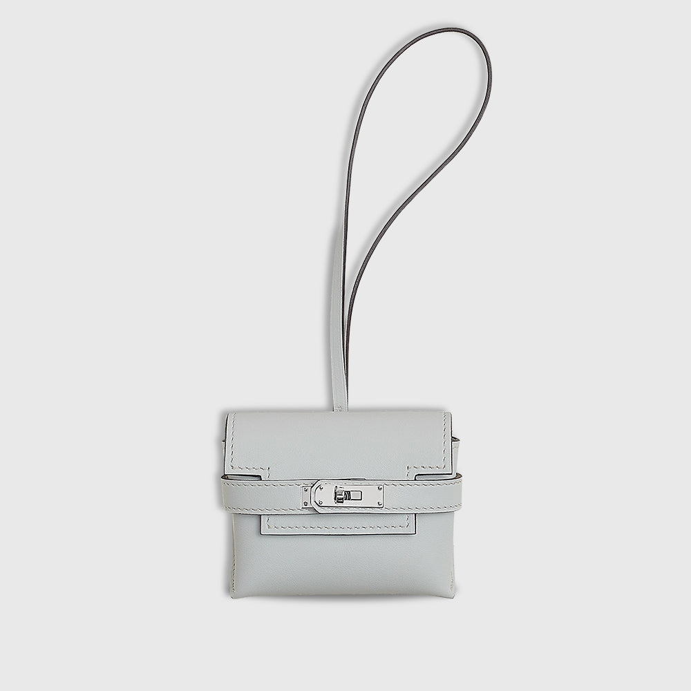 Hermès Kelly Festival Charm Swift Gris Platine Palladium Hardware