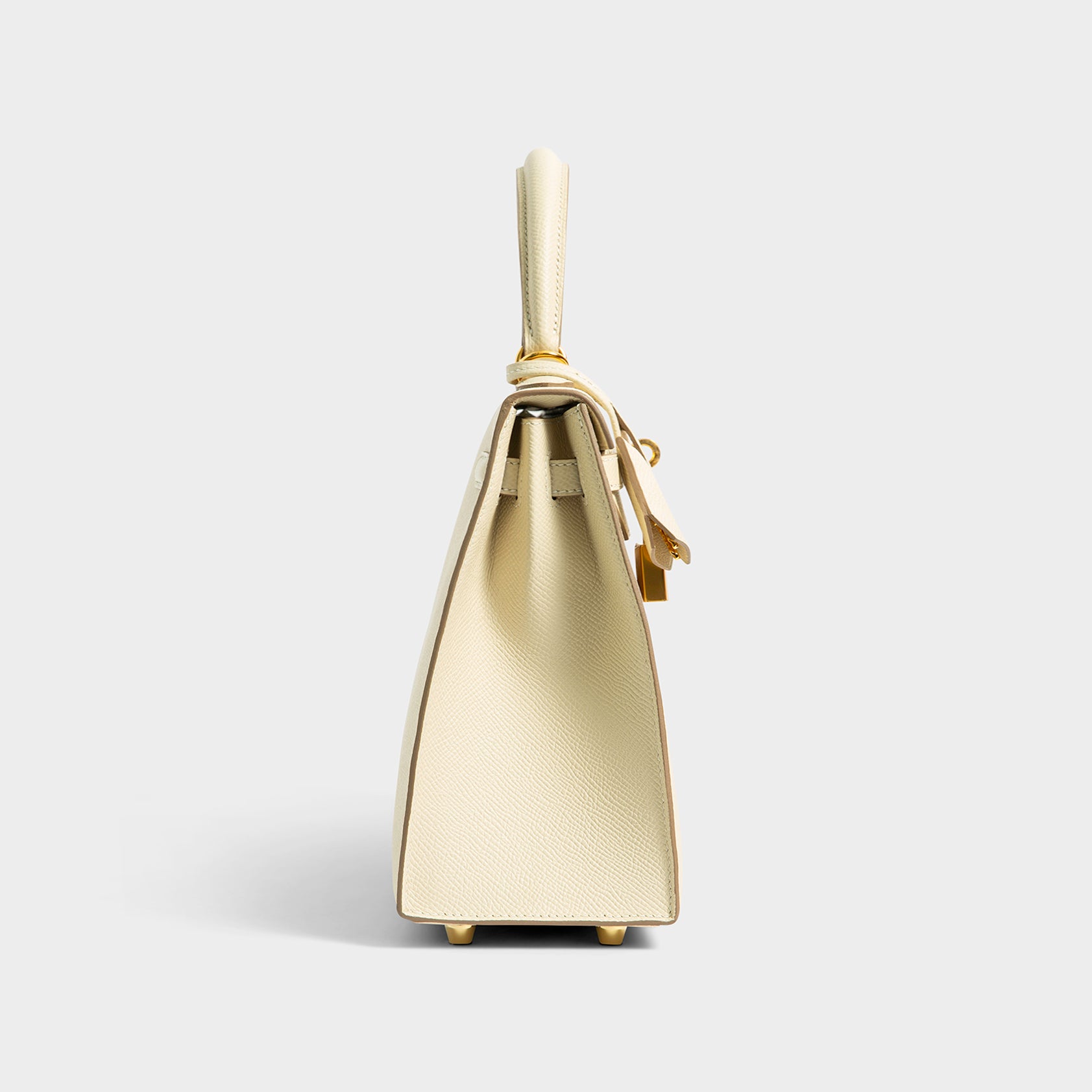 Hermès Kelly 25 Epsom Craie Sellier Gold Hardware