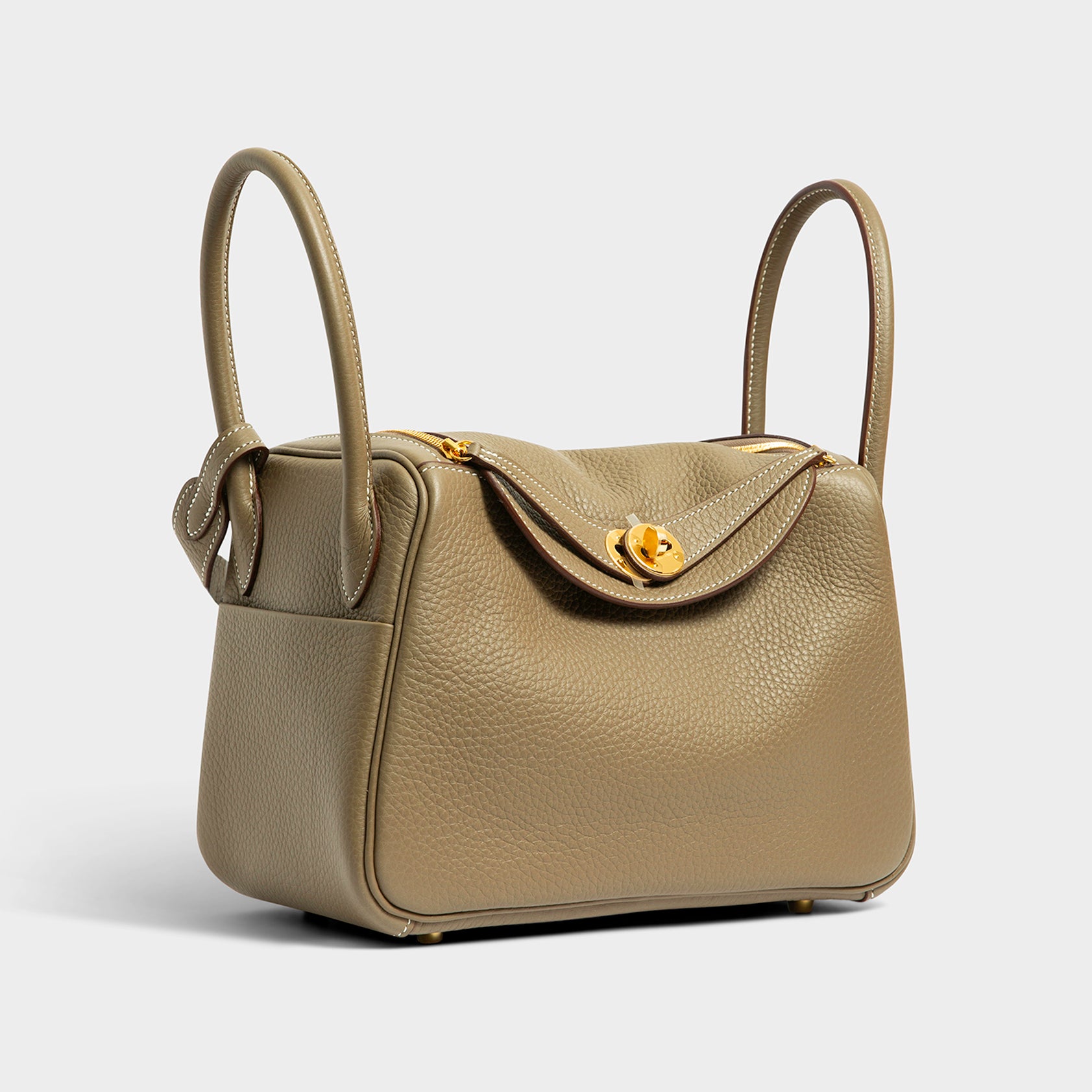 Hermès Lindy 26 Clemence Etoupe Gold Hardware