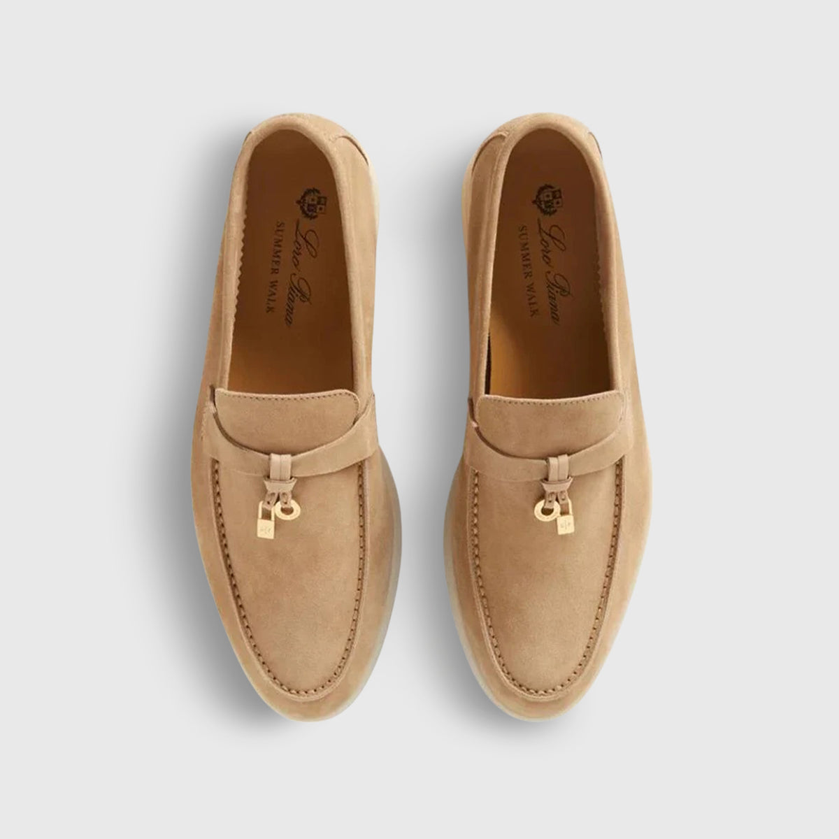 Loro Piana Summer Walk Charms Suede Sandstone display picture 2