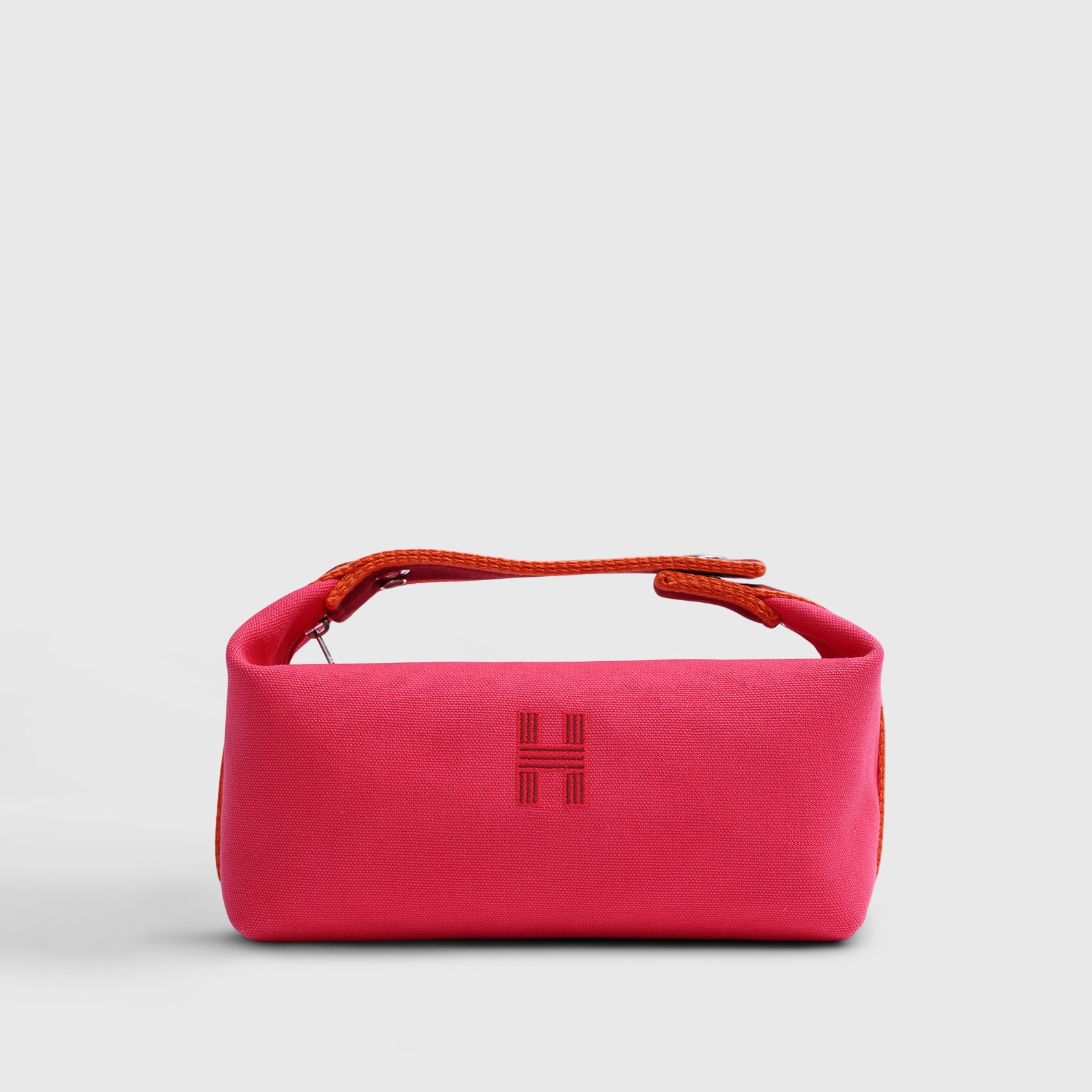 Hermès Bride-a-Brac Toiletry Bag PM Canvas Hibiscus Palladium Hardware