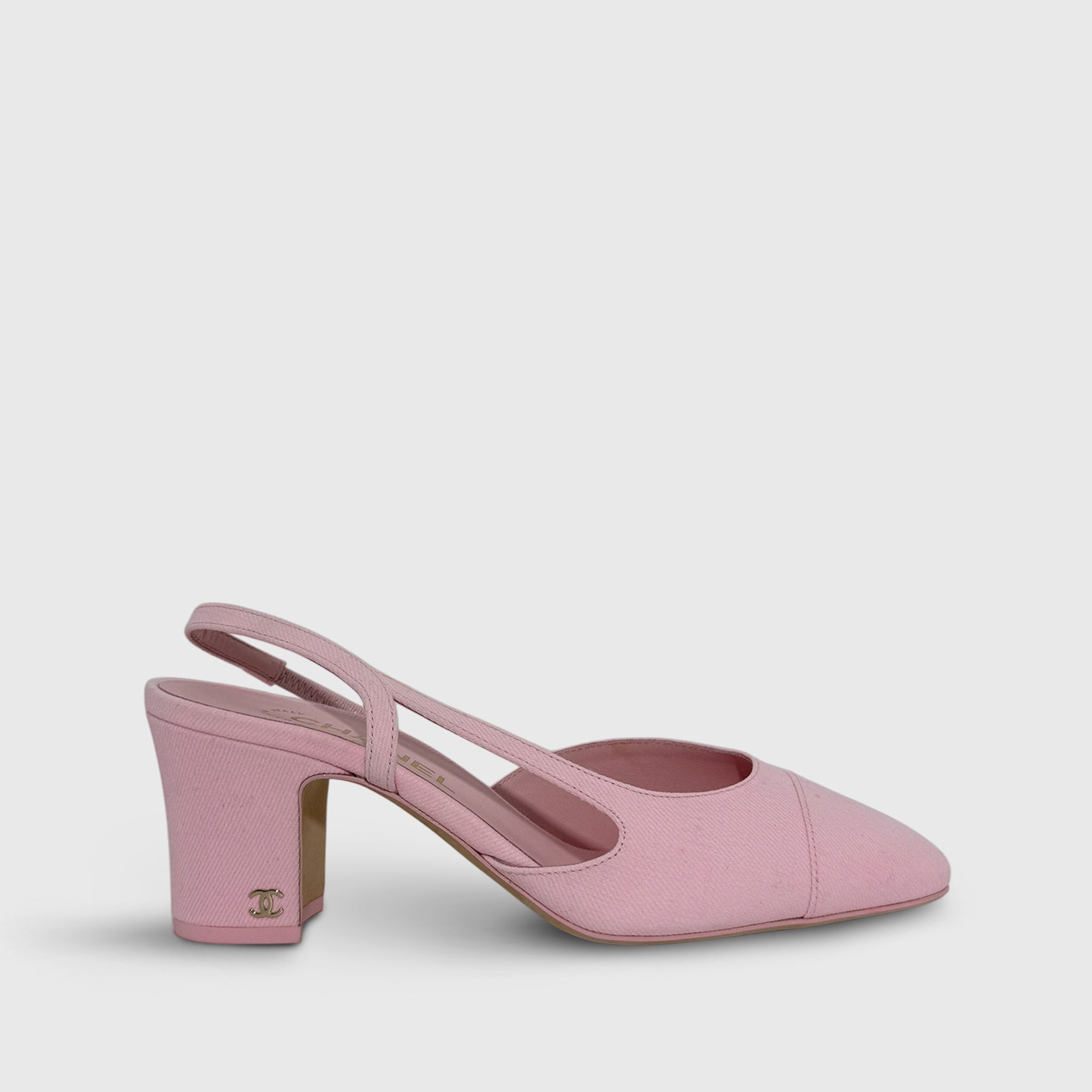 Chanel Mid Heel Slingbacks Pink
