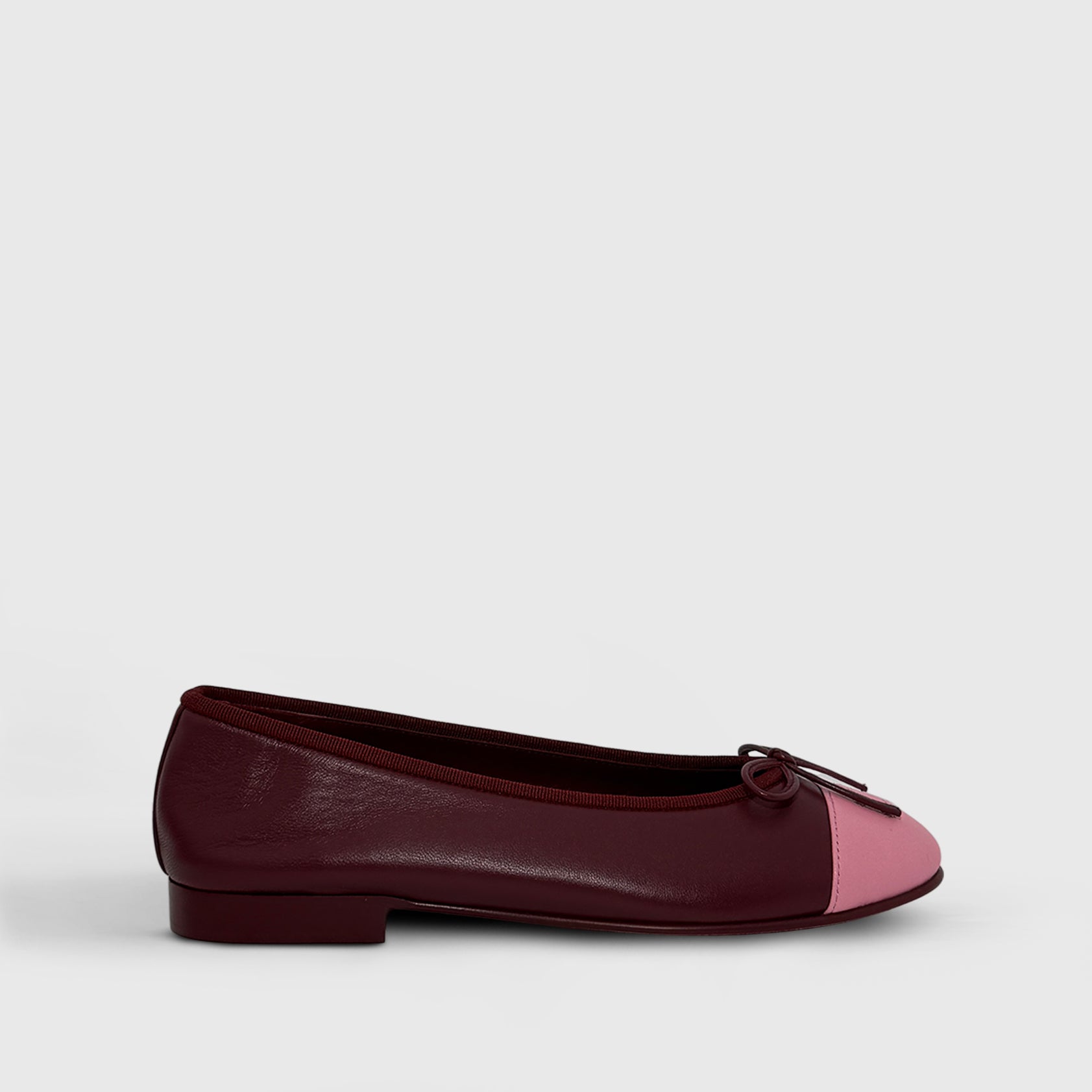 Chanel Ballerina Flats Lambskin Burgundy/Pink