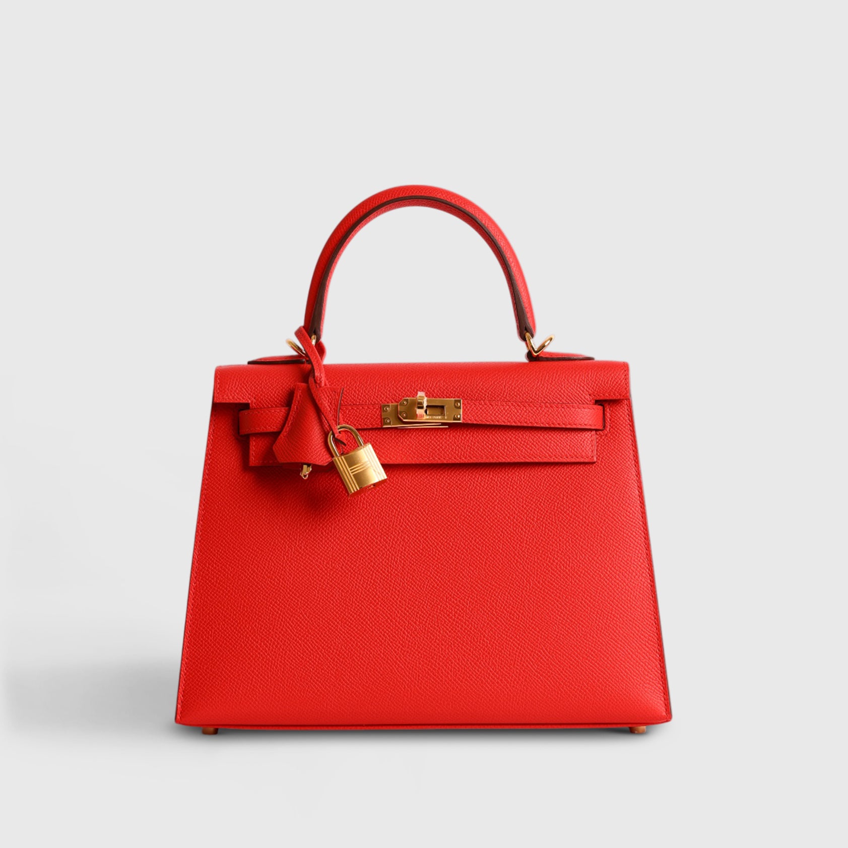 Hermès Kelly 25 Epsom Rouge Radieux Gold Hardware