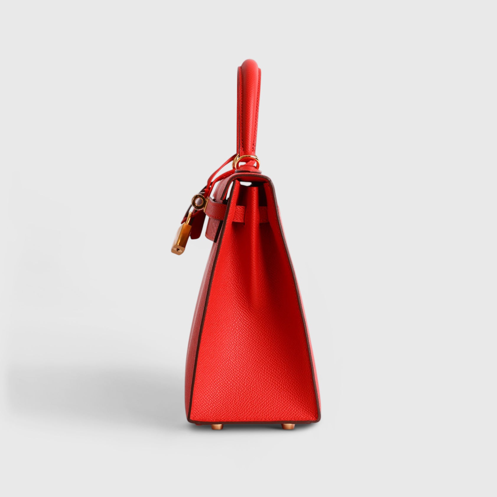 Hermès Kelly 25 Epsom Rouge Radieux Gold Hardware