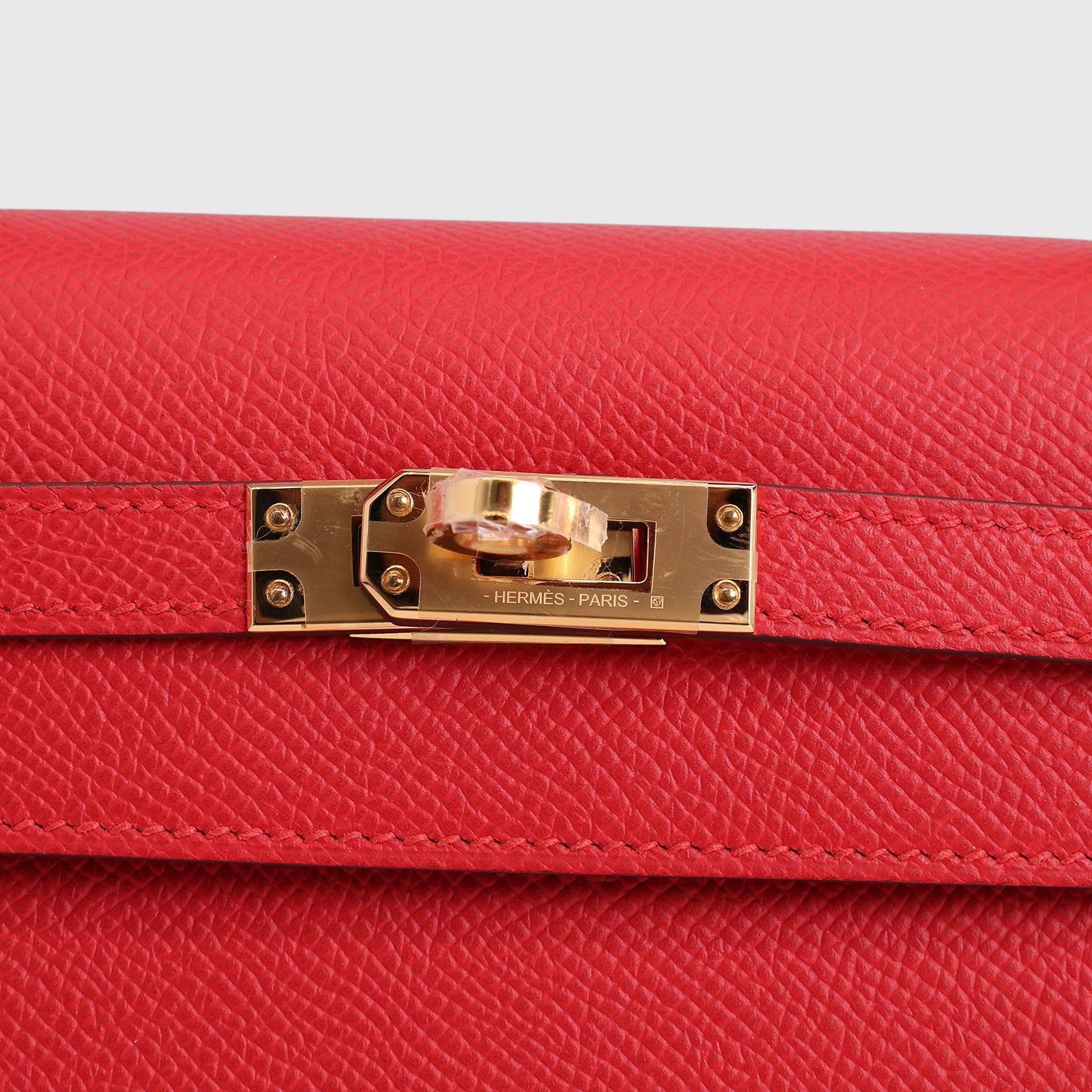 Hermès Kelly 25 Epsom Rouge Radieux Gold Hardware