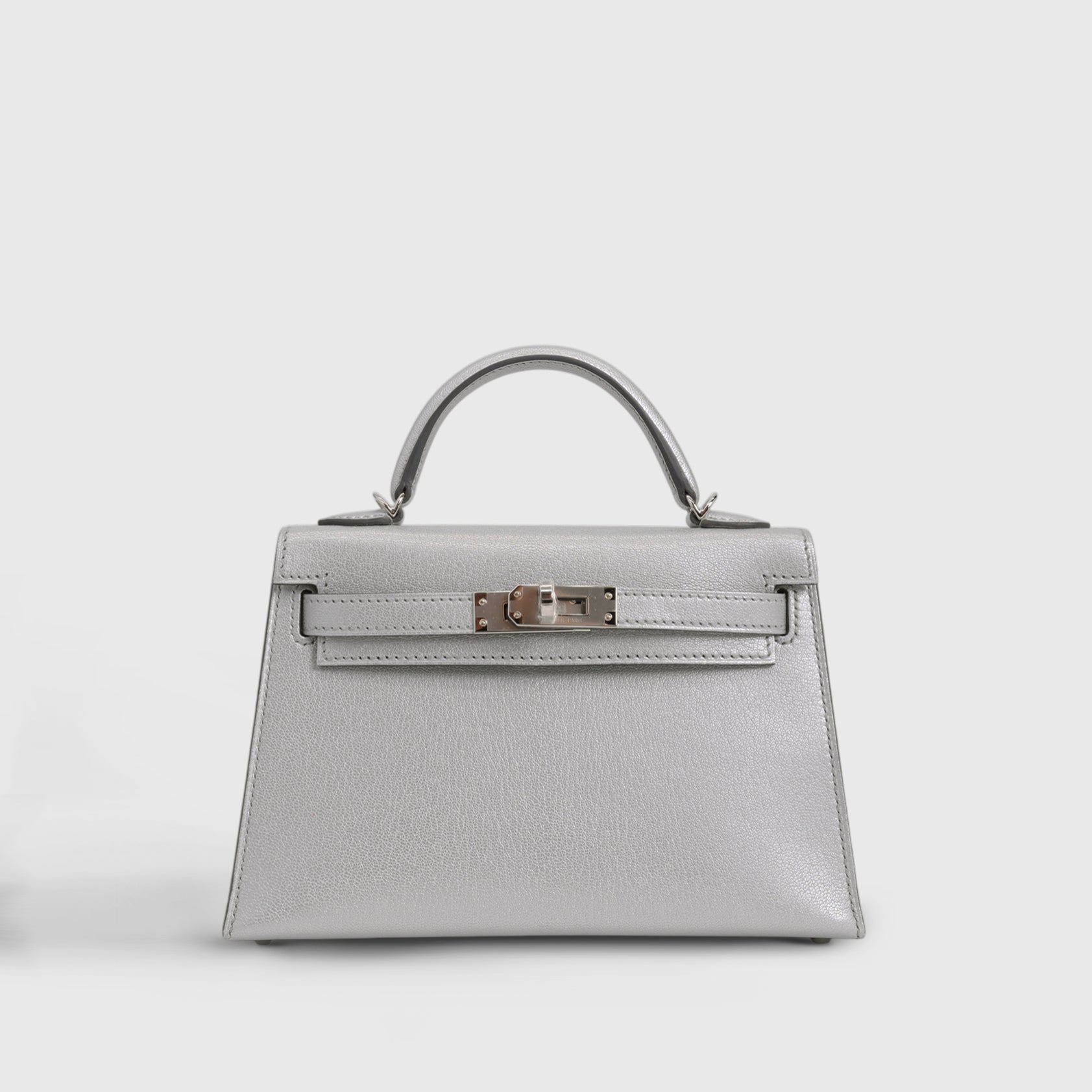 Hermès Kelly Mini Chamkilight Chevre Silver Palladium Hardware