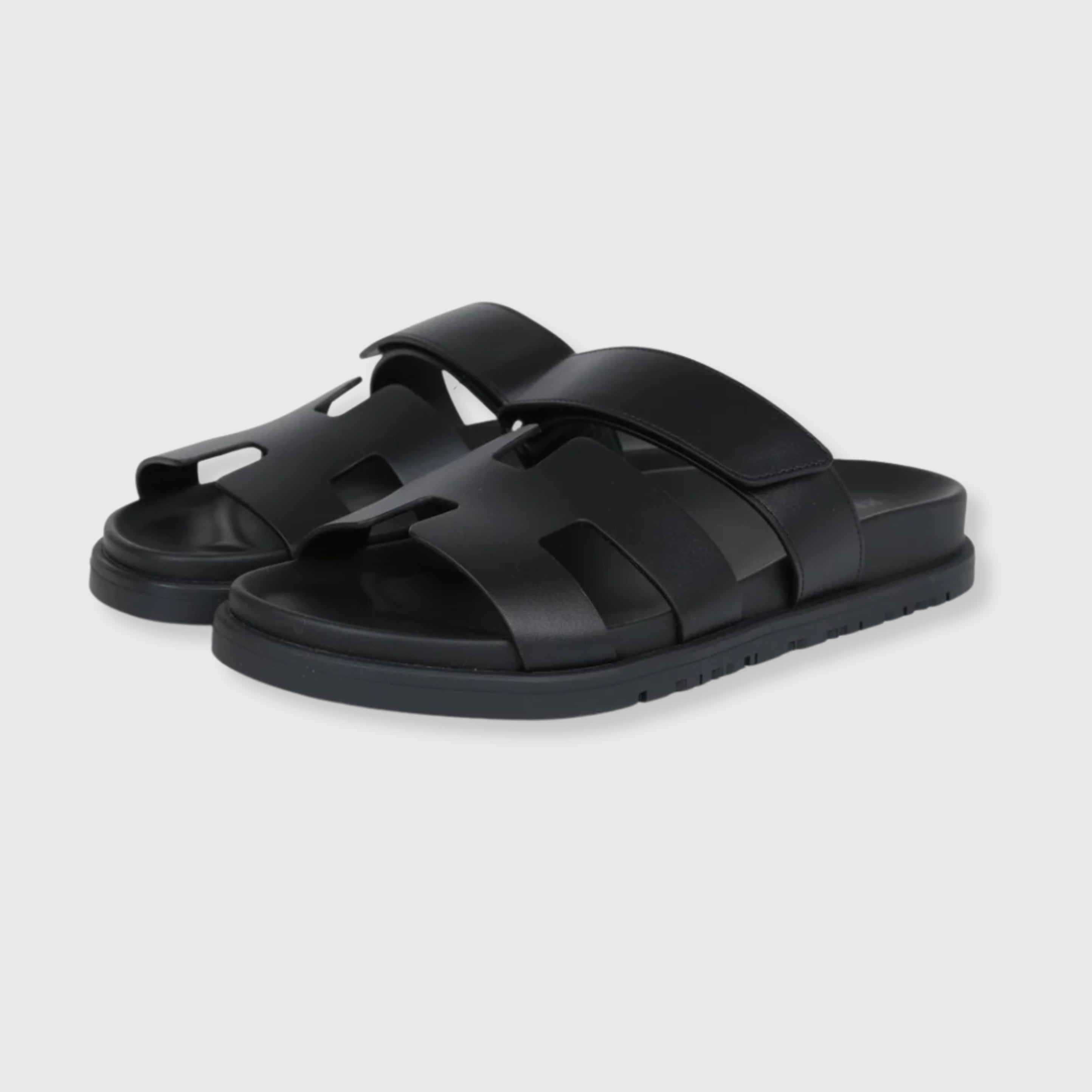 Hermès Chypre Sandals Black - eliteUSA 