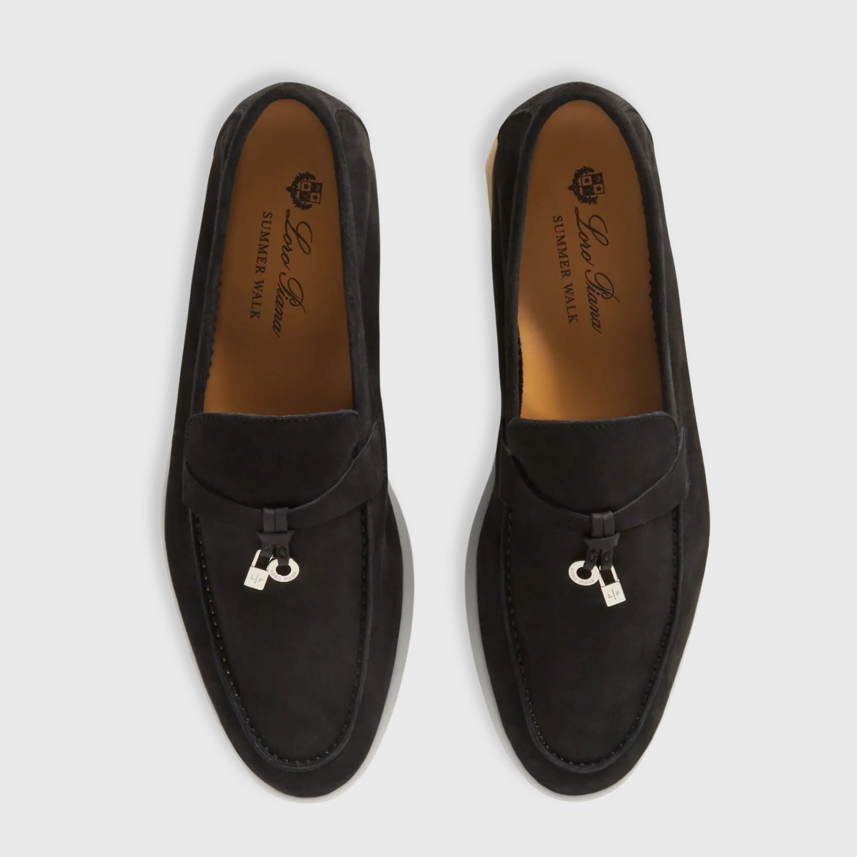 Loro Piana Summer Charms Walk Suede Caviar