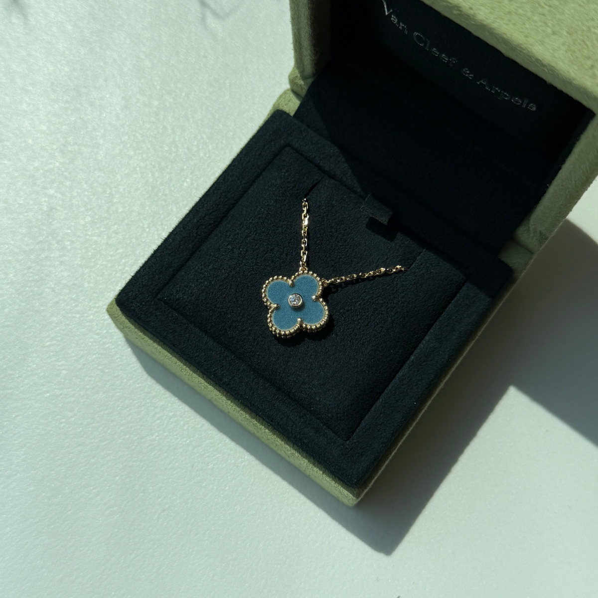 Van Cleef & Arpels 2026 Holiday Pendant Blue Grey Sèvres Porcelain