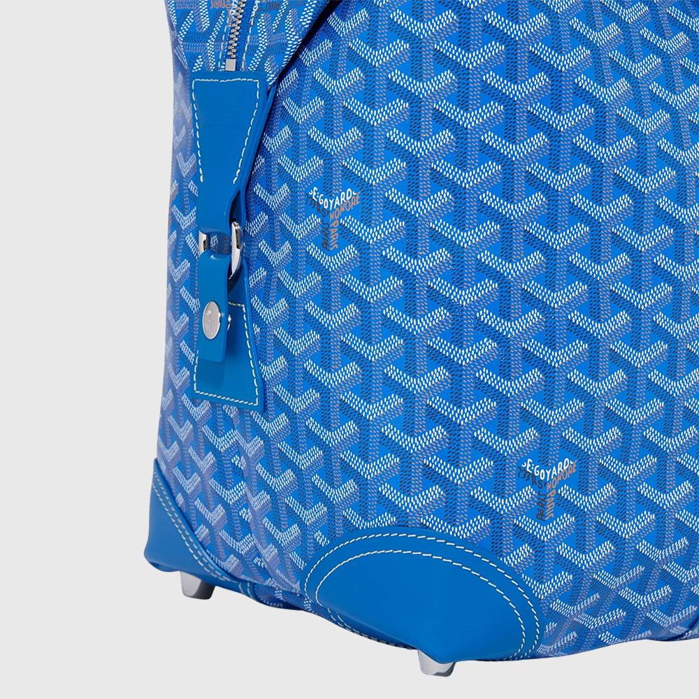 Goyard Bowling Bag 45 Goyardine Canvas Sky Blue Palladium Hardware