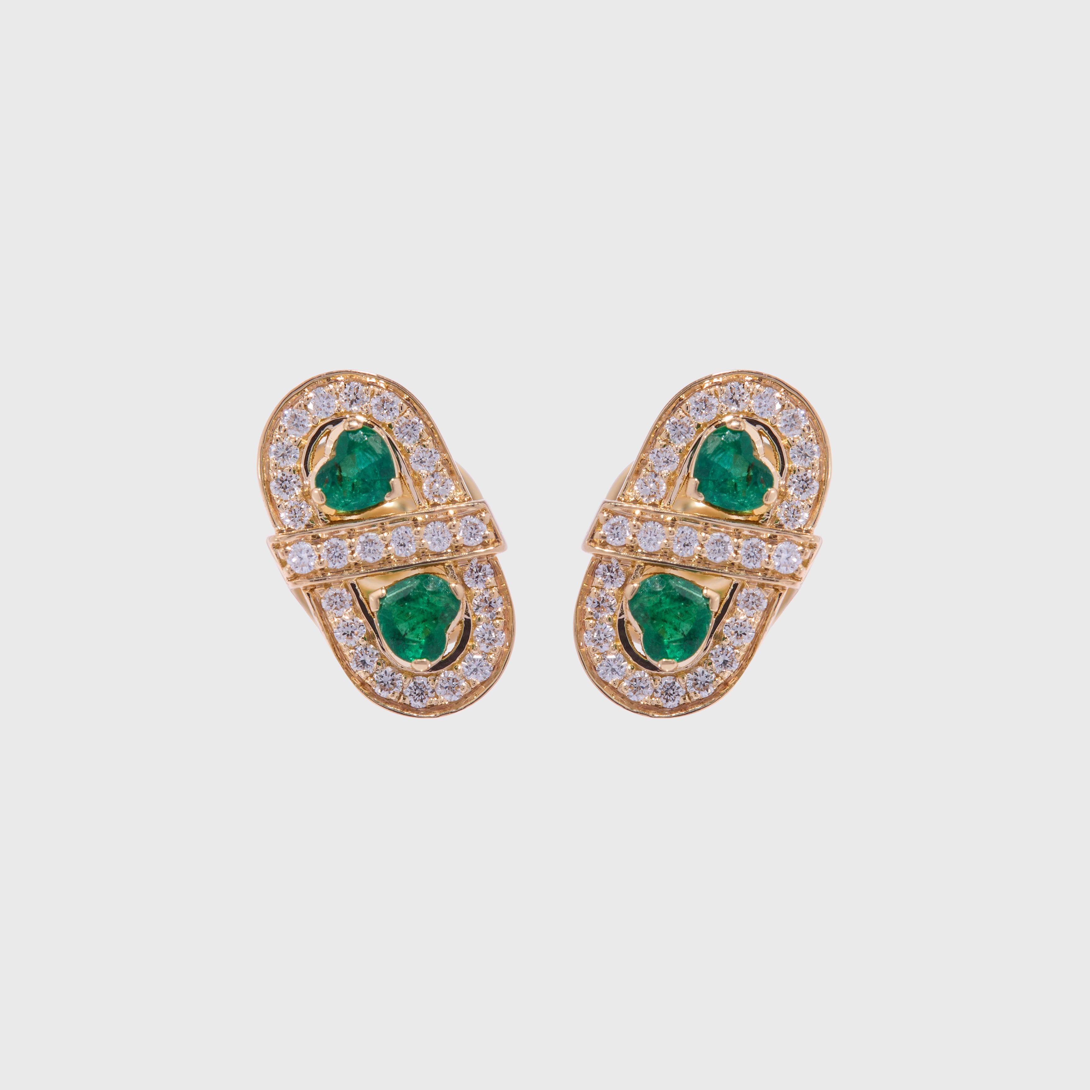 Children’s Vitamin Pink Mini Studs - Emerald Hearts