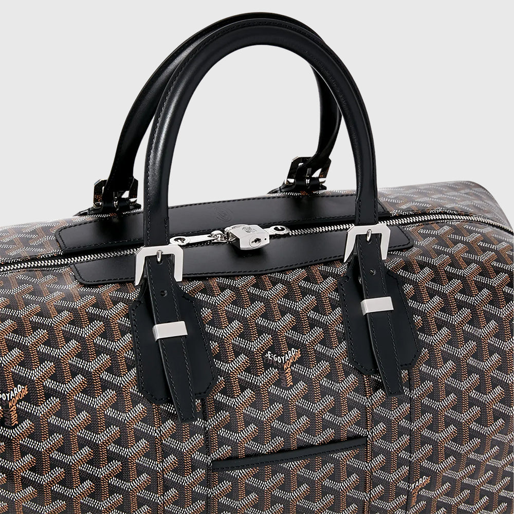 Goyard Bowling Bag 45 Goyardine Canvas Black Palladium Hardware